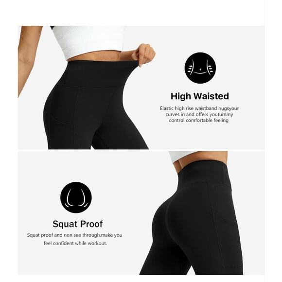 Women's High Waisted Biker Shorts 5 Pack - Tummy Control Yoga with Pockets 3XL - Picture 5 of 6